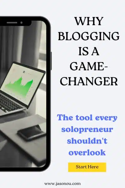 A pin image on the topic o- why you should start a blog