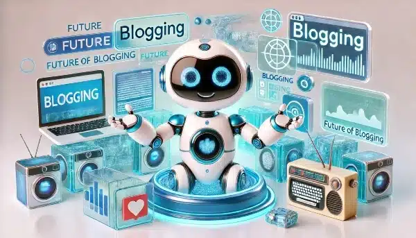 AI robot wondering the future of blogging.