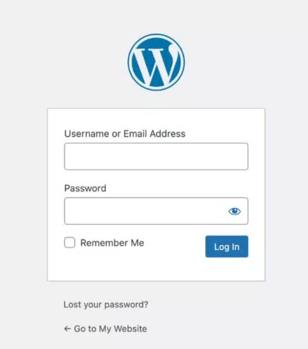 Bluehost login page from domain name.