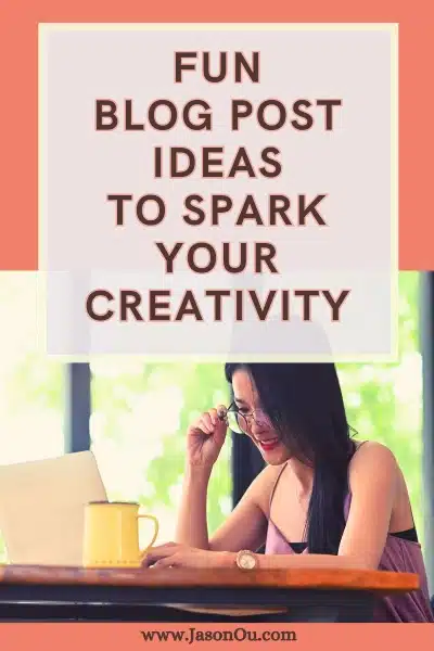 Pinterest pin about fun blog post ideas.