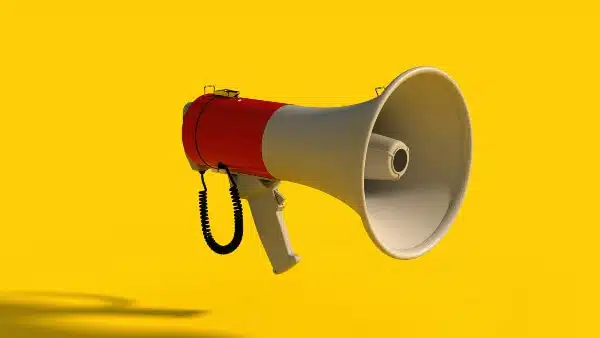 A Megaphone used to grab attention.