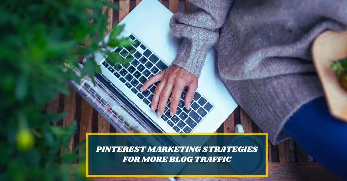 Blogger outlining a Pinterest marketing strategy for her blog.